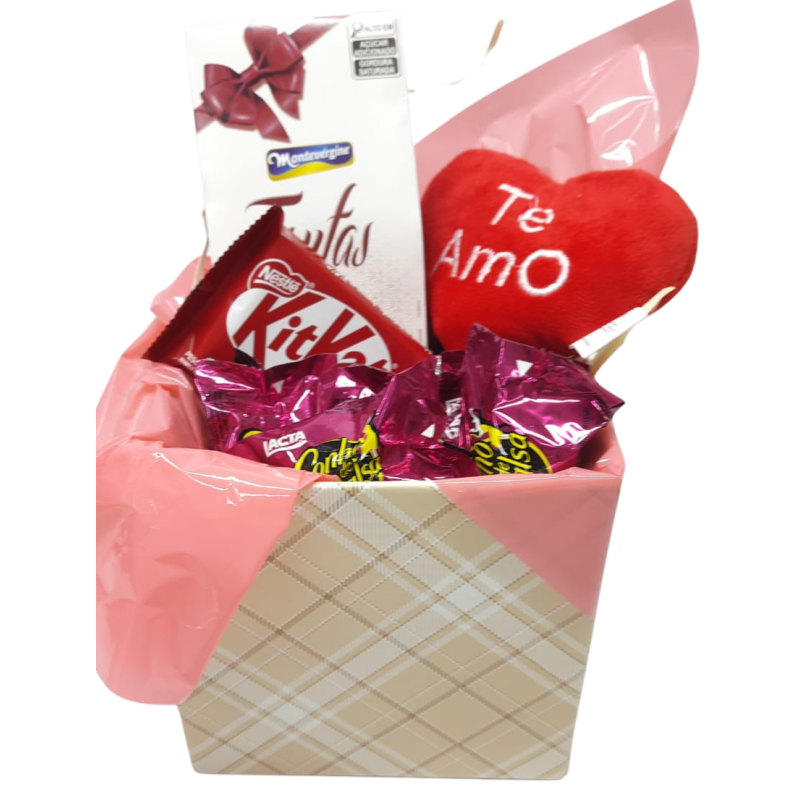 KIT EU TE AMO C/ PELÚCIA